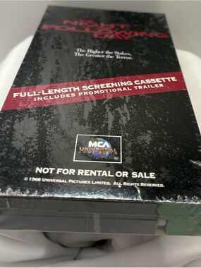 The Night Of The Following Day VHS Movie Promo Sealed